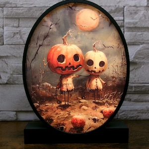 Pumpkin Head Kids Halloween LED Table Lamp – Spooky Fall Night Light for Home Décor