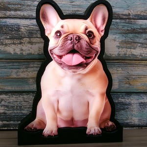 Adorable French Bulldog LED Table Lamp – Cute Dog Night Light for Home, Bedroom, or Office Decor