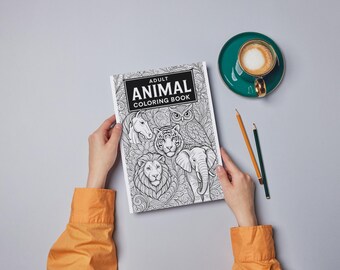 Intricate Animal Coloring Book for Adults – Stress Relief (Printable PDF)
