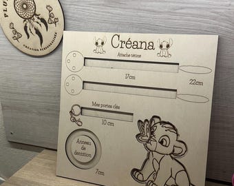 Template board for pacifier clips, teething rings, keychains, and nursing necklaces