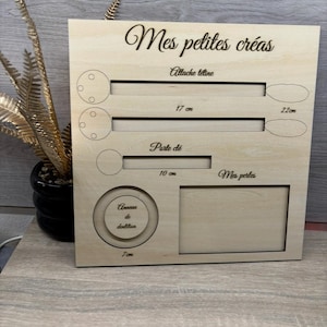 Sjabloonbord voor speenclips, bijtringen, sleutelhangers en borstvoedingskettingen.