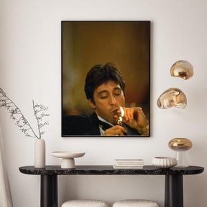 Scarface Printable Wall Art | Tony Montana Poster | Al Pacino Digital Download | Gangster Movie Decor | Crime Film Canvas Print