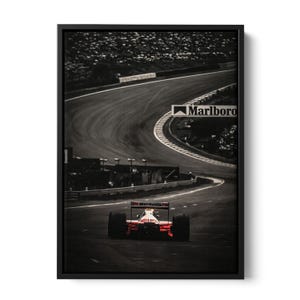 Ayrton Senna Formula 1 Printable Wall Art | F1 Racing Digital Download | Classic Motorsport Poster | Senna McLaren Print | Canvas Print