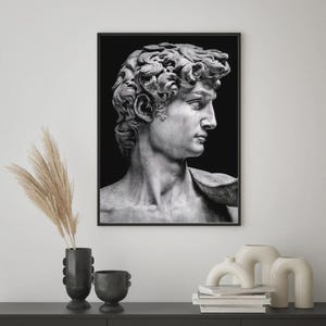 David Statue Printable Wall Art | Classical Art Digital Download | Renaissance Poster Print | High-Quality Canvas Art | Vintage Home Decor