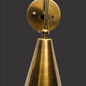 Raw Brass Wall Sconce Lamp | Wall Hanging Brass Lamp | Wall Sconce Light | Modern Sconce for Bedroom Lighting | Industrial Wall Lamp