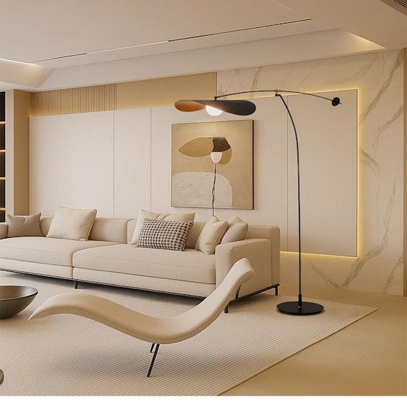 Modern Arc Floor Lamp: Standing Lamps for Living Room  Mid Century Style Lamp