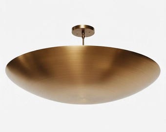 Nowoczesna lampa sufitowa z mosiądzu: minimalistyczne lampy wiszące w kształcie kopuły do salonu