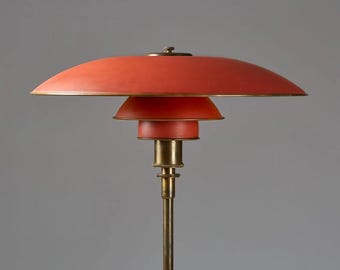 Mid Century Modern Floor Lamp: Brass Scandinavian Standing Light