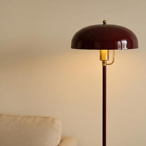 Lampadaire en laiton soufflé à la main, lampe de lecture de style moderne du milieu du siècle