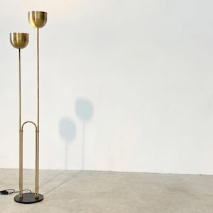 Vintage Italian Floor Lamp, 1970s Chrome Standing Light, Mid Century Modern Lighting