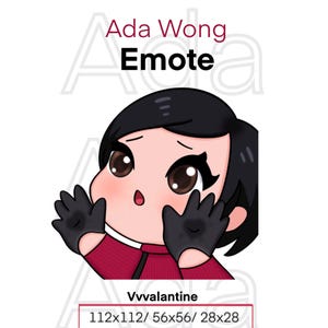 Ada Wong Twitch Emote | Gimme Emote | Discord Emote | Youtube | DBD | Emoji | Cute Chibi | Emote | Dead By Daylight