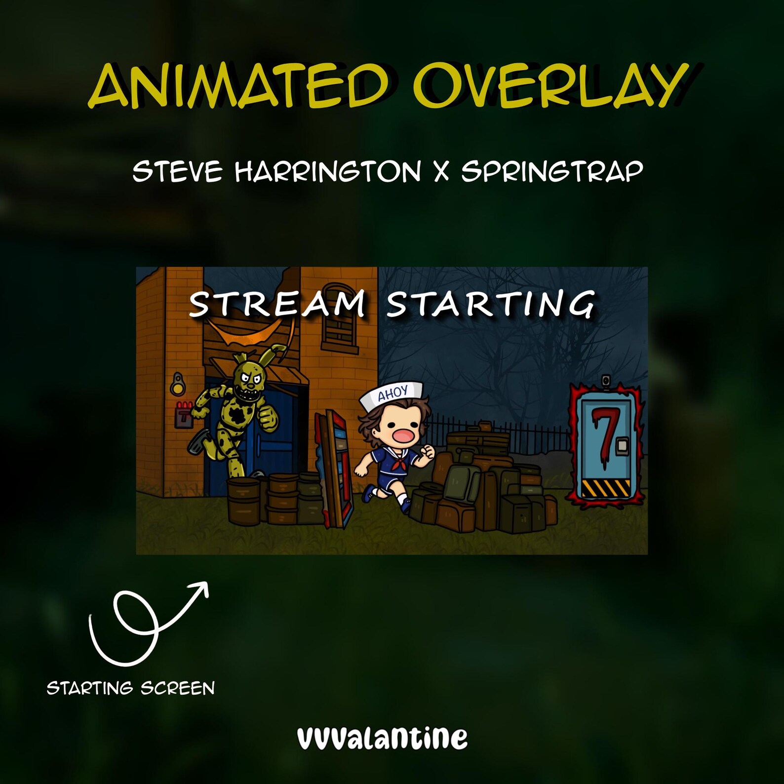 Animated Twitch Scenes | Dead by Daylight Overlay | Steve Harrington ...
