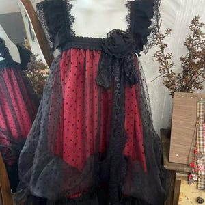 dark red babydoll dress Burgundy Swiss Dot Dress - Babydoll Dress - Long Sleeve Dress