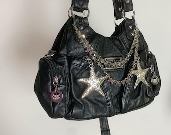 Daily Y2K Shoulder Bag Women BohoDesign Girl Soft PU Leather Tote Chain Bag Crossbody Bag Y2K Accessories  Shoulder Bag with Crossbody Strap
