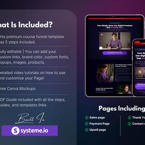 5-stegs Systeme.io-trattmall för försäljning av kurser och medlemskap (digital nedladdning) bild 7