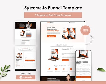 E-book funnel template built in systeme.io | Sell your e-book like a pro