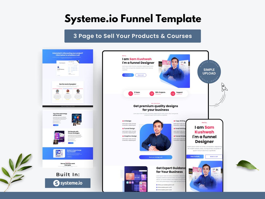 Systeme.io Portfolio Funnel Template: Book More Clients (PDF Guide ...
