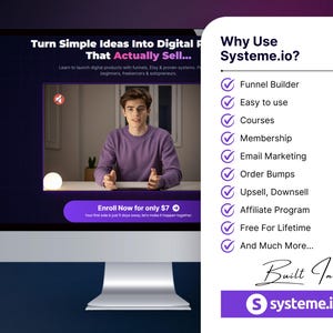 5-stegs Systeme.io-trattmall för försäljning av kurser och medlemskap (digital nedladdning) bild 3