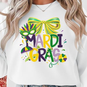 Mardi Gras PNG Coquette Beads Parade Krewe King Cake Doodle Design