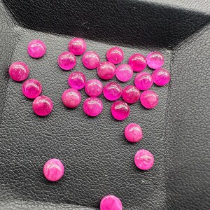 Natural Pink Mozambique Ruby Cabochon: 4.5mm Oval Gemstone