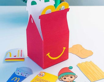 Tiny Happy Meal McDonalds Box - Printable