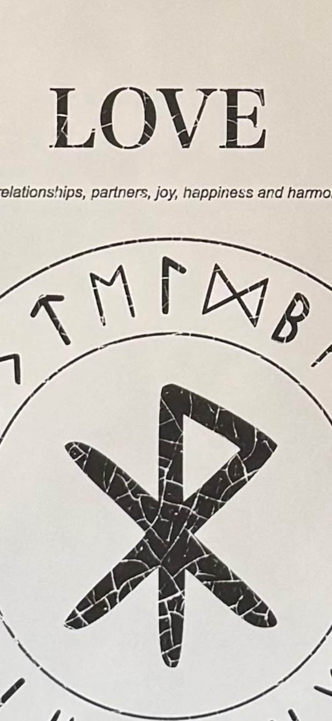 Love Bind Rune, Elder Futhark Love Rune, Gebo Wunjo Love Rune, Viking ...