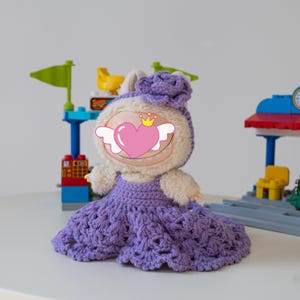 Handmade Dress for LA BUBU Plush with Milk Cotton Custom Colors Available Birthdays  Anniversaries Graduation Wedding Gift for Collectors