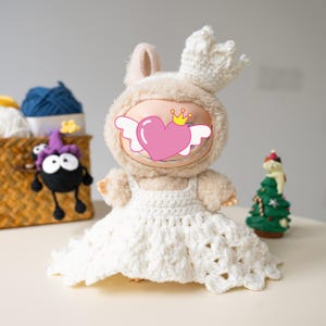 Handmade Dress for LA BUBU Plush with Milk Cotton Custom Colors Available Birthdays  Anniversaries Graduation Wedding Gift for Collectors