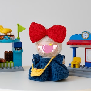 Custom Crochet Kiki’s Delivery Service Outfit  Accessory Set for La Bubu Doll Gift for Birthdays Anniversaries Graduations Keychain for bag