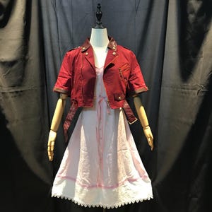 Final Fantasy 7 Rebirth Aerith Jacket Dress Cosplay Costume