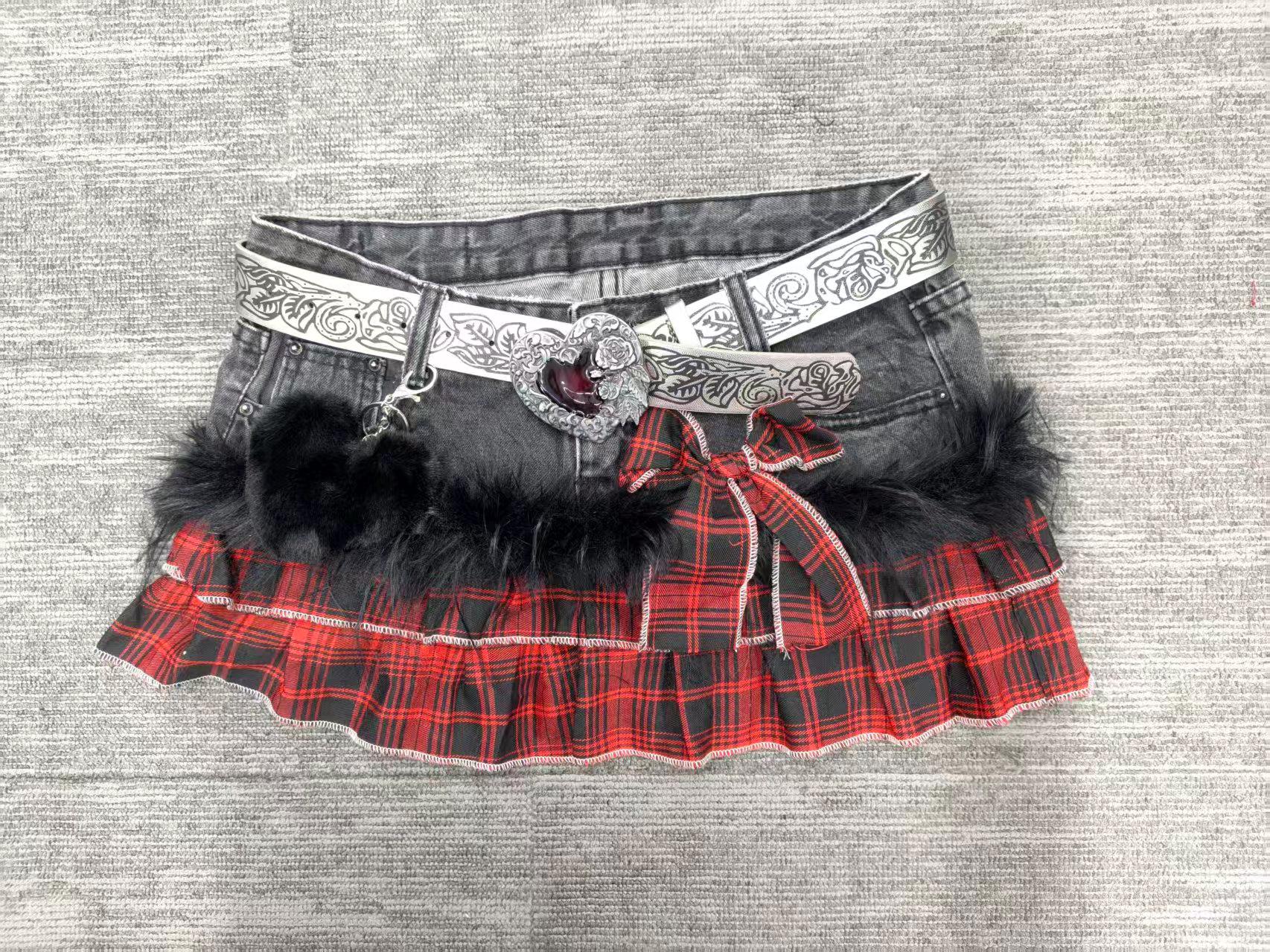 Belt Skirt Y2k - Etsy