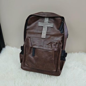 Leather Studded Backpack - Etsy Canada