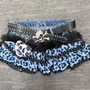 Skull Print Mini Skirt - Etsy