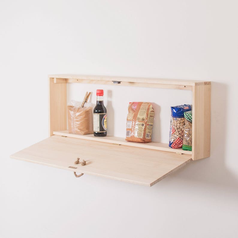Estante de madera con cajón para la cocina alacena | Etsy