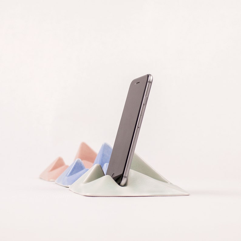 Modern Cell Phone Stand Desk Iphone Minimal Ipad Ceramic And Tablet Holder