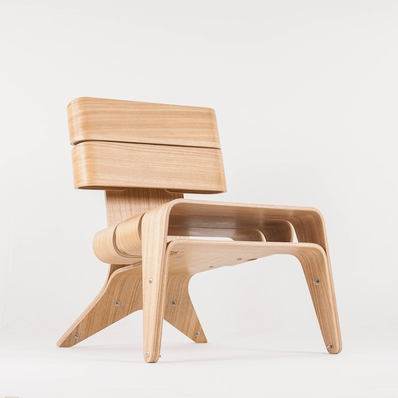 Exclusive Wooden Lounge Chair Living Room Reading Accent Etsy UK