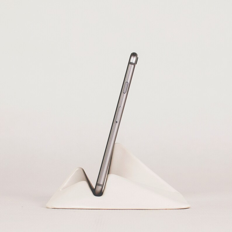 Minimal Phone Stand Ceramic Desk Mobile Modern Tablet Holder Iphone Geometric Ipad