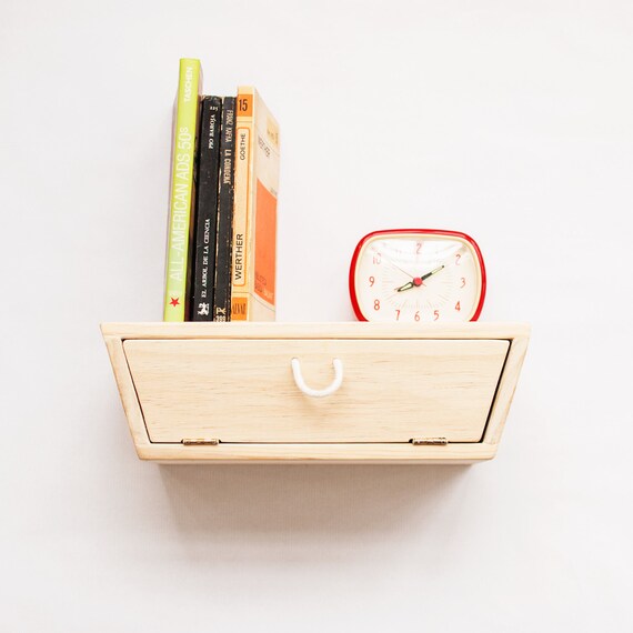 Modern Wood Floating Nightstand Nordic Wood Bedside Table Etsy