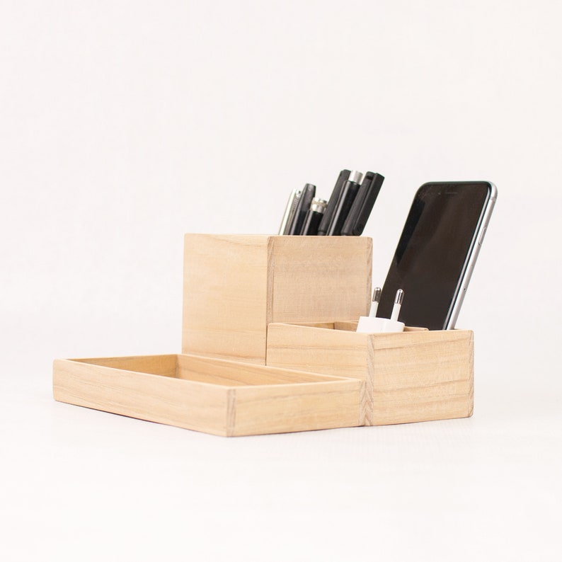 Modular Modern Wooden Desk Organizer and Storage Home Office Etsy