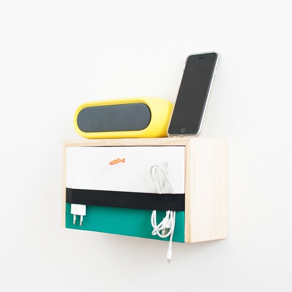 Modern Wood Floating Nightstand With Drawer Wall Mounted Etsy