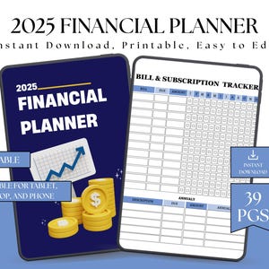 2025 Financial Planner PDF: Printable Budget Organizer & Expense Tracker