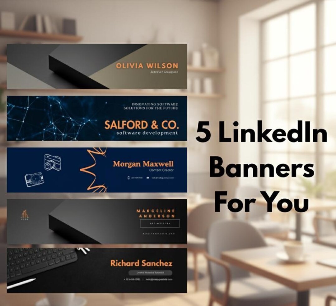 Personalized Linkedin Banner Design - Custom Modern Profile Upgrade ...