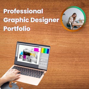 Modern Graphic Design Portfolio Template: 10 Page Professional Layout (Digital Download)
