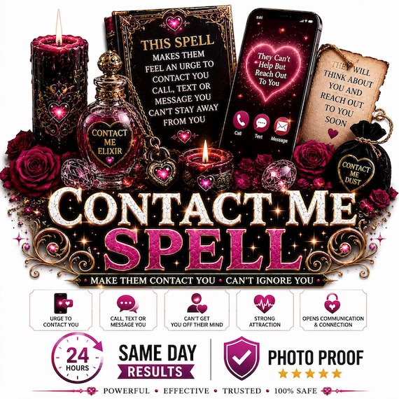 Contact Me Spell | Get A Text Call Or Message Fast | Text Me Spell | Love Communication Ritual | Same Day Casting | Photo Proof