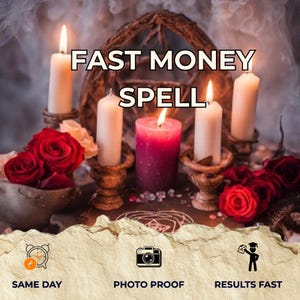 Fast Money Spell, SAME DAY Wealth Ritual, Attract Rapid Financial Flow, Prosperity & Abundance
