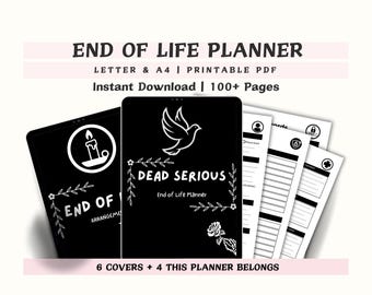 Dead Serious End of life planner Printable, Just in case planner, Legacy organizer, Emergency planning (PDF, Digital Download)