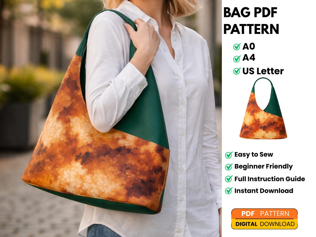 Reversible Hobo Bag Sewing Pattern – Slouchy Tote (PDF Download) - Etsy