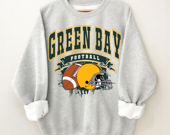 Vintage Green Bay Football Sweatshirt: Game Day Packers Apparel