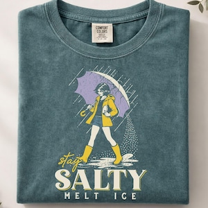 Comfort Colors No Ice Shirt, Stay Salty Melt ICE, Pro Immigration, Abolish ICE TShirt, Anti ICE Political Shirt, Social Justice Shirt