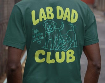 Camiseta del Club de Papás Labradores, Camiseta con Estampado de Labrador Retriever en la Espalda, Regalo para Amantes de los Perros, Padres de Mascotas